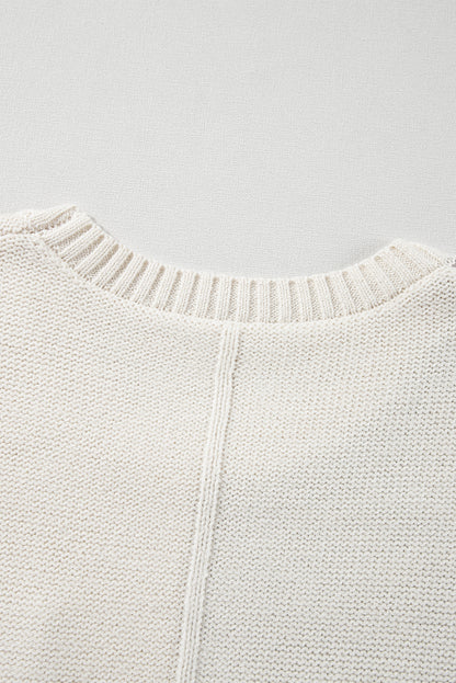 Pullover mit überschnittener Schulter und aufgesetzter Tasche in Colorblock-Optik in Gold Flame