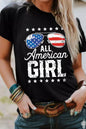 Schwarzes T-Shirt mit „Stars and Stripes Glasses“-Slogan
