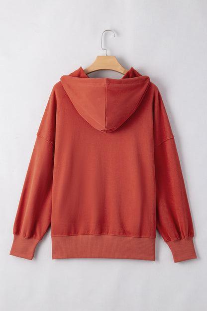 Red Clay – Weite Kapuzenjacke mit überschnittener Schulterpartie und Taschen