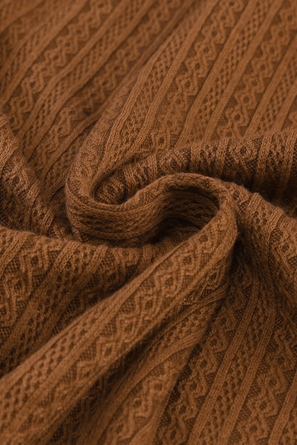 Langärmliges Oberteil aus Jacquard-Imitat-Strick
