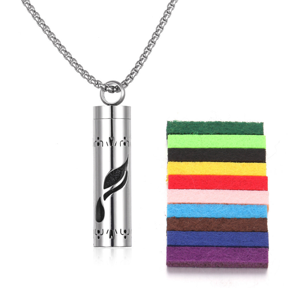 Titanium Steel Aromatherapy Pendant
