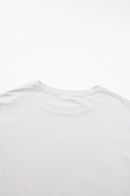 Graues Vintage-T-Shirt mit Rock &amp; Roll-Grafik