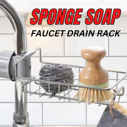 Abflussregal Aufbewahrungshalter Regal Küchenspüle Wasserhahn Schwamm Seifentuch Rack Halterung