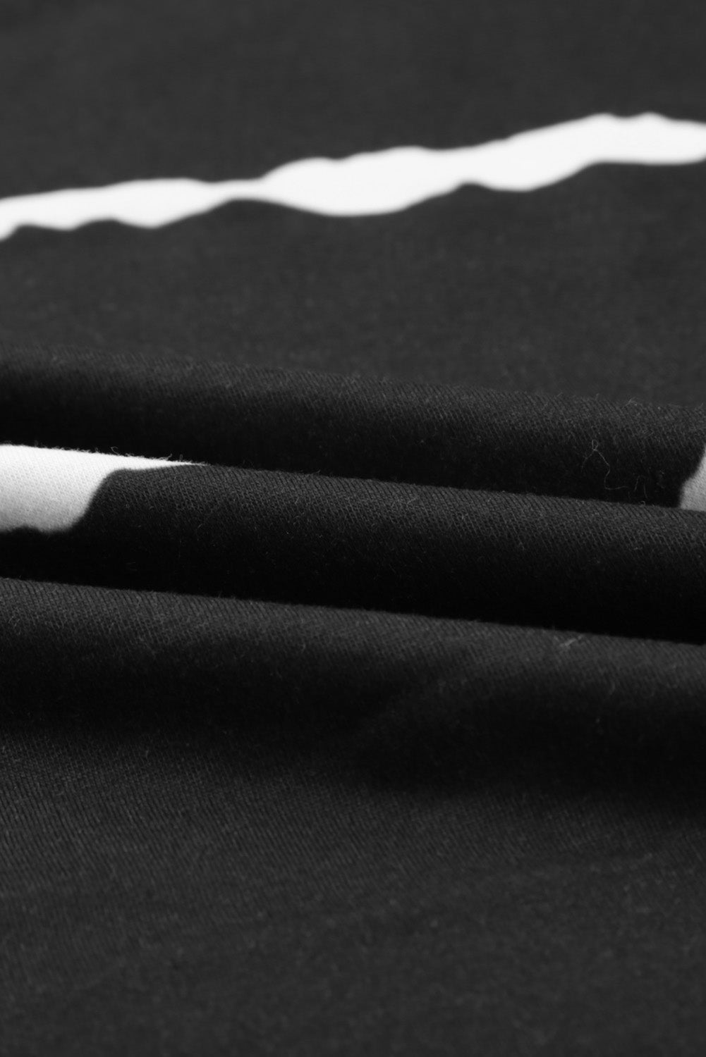 Schwarz gestreiftes abstraktes Langarm-Freizeit-Sweatshirt