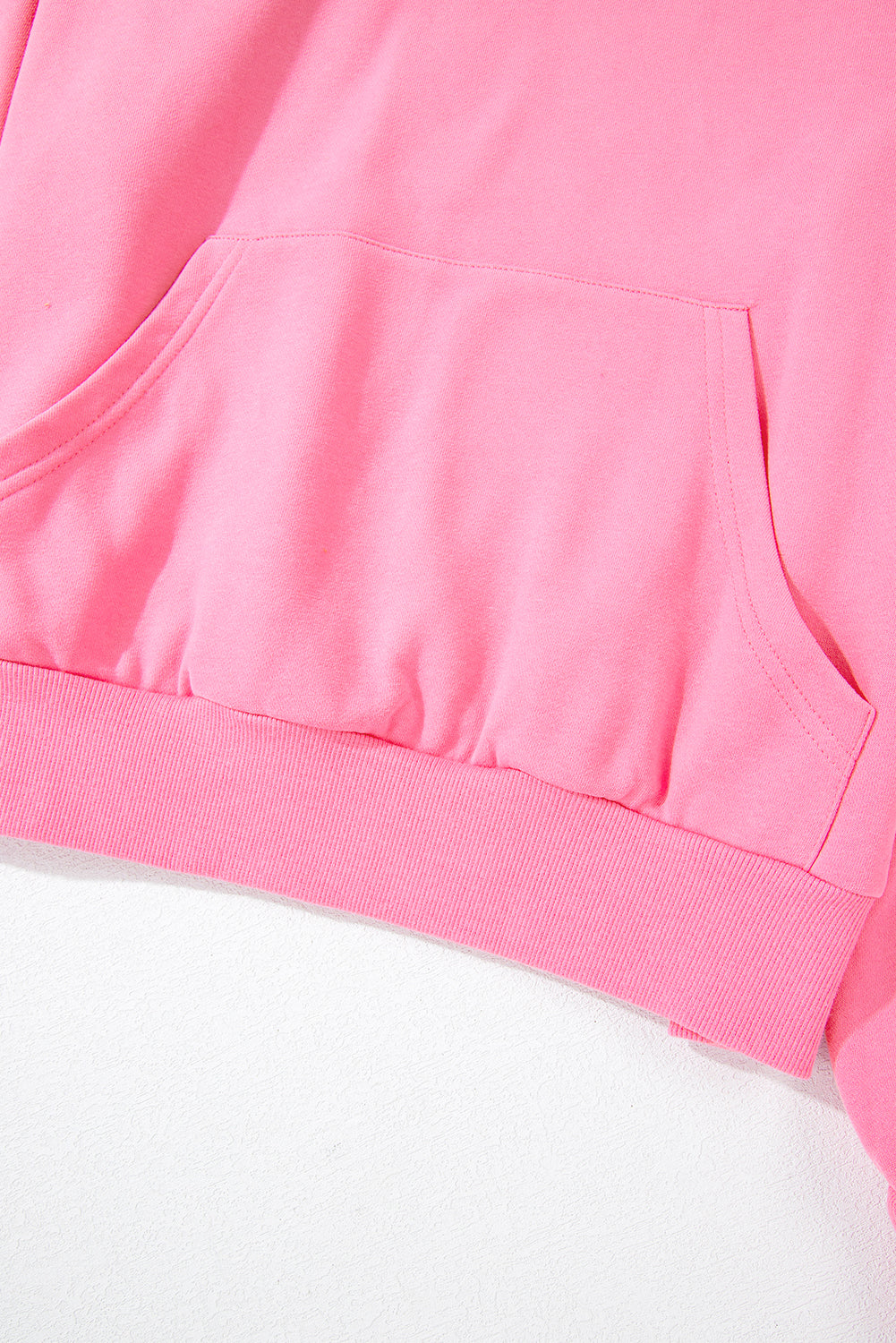 Bonbon Sweatshirt mit Reißverschluss und Stehkragen und Kängurutasche