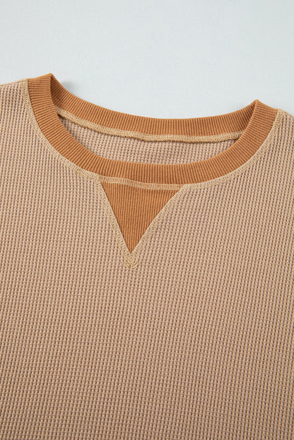 Rauchgraues, lockeres Thermo-Sweatshirt