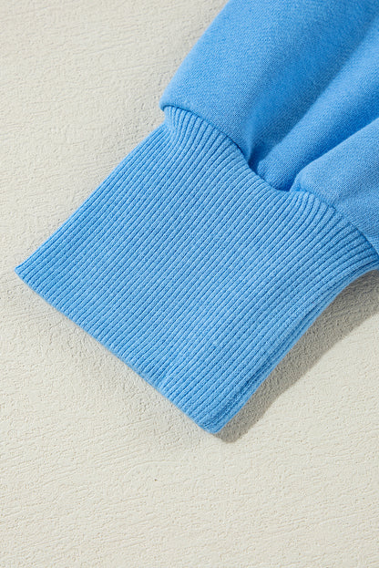 Bonbon – Sweatshirt mit Rundhalsausschnitt und sichtbaren Seitenschlitzen in Farbblock-Optik