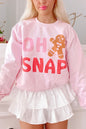 Rosa OH SNAP Lebkuchenmann Weihnachten Pullover