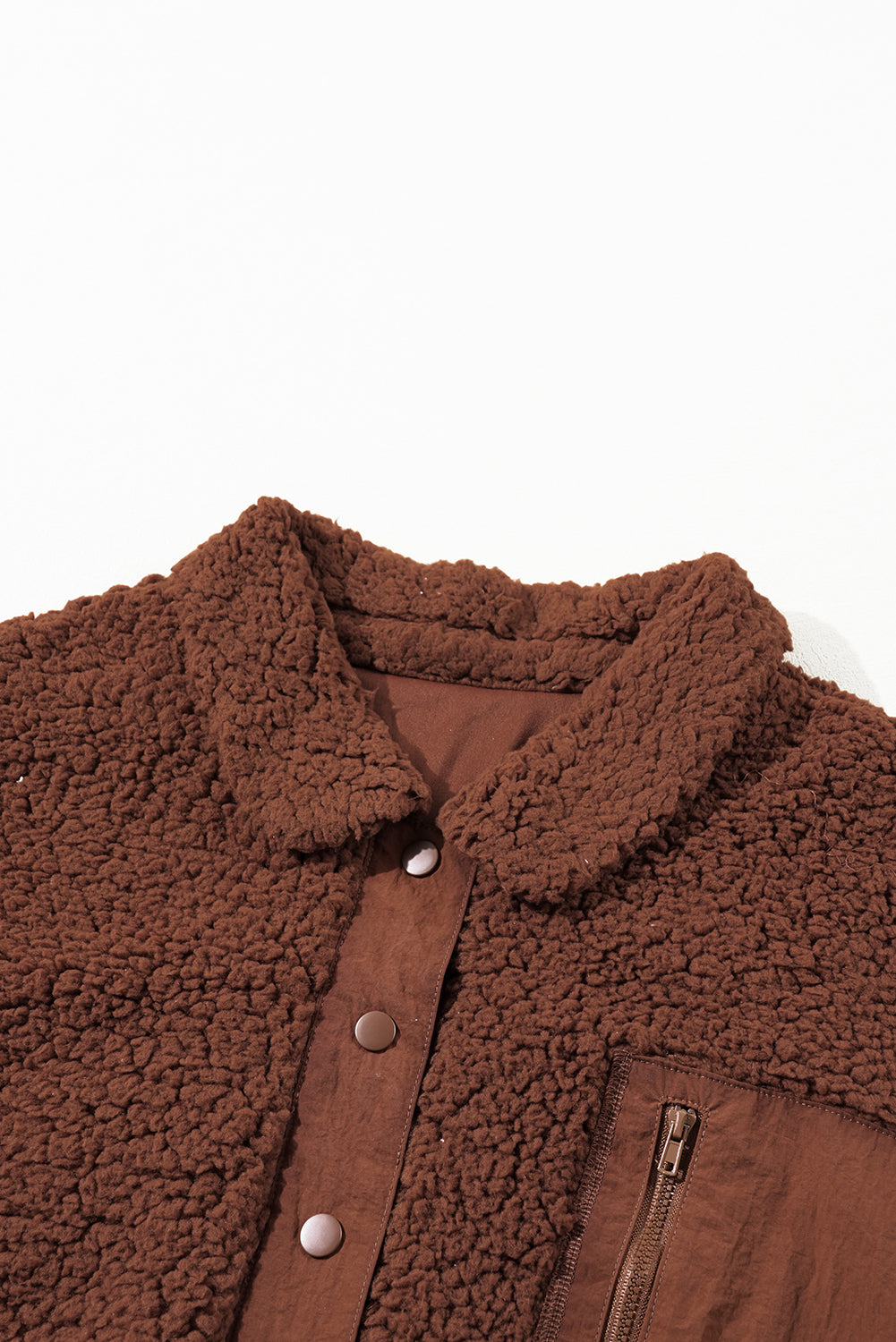 Red Clay Teddybär-Jacke aus Kunst-Lammfell