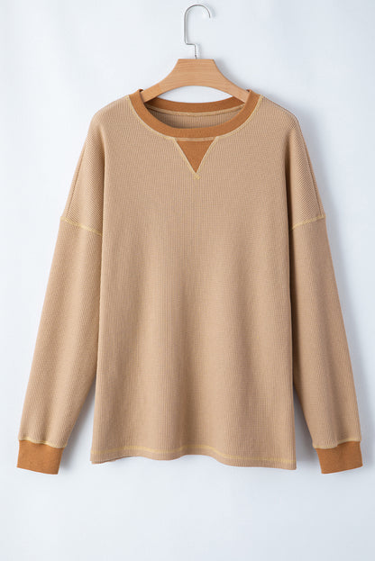 Rauchgraues, lockeres Thermo-Sweatshirt