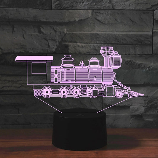 Black Base Creative 3D LED Decorative Night Light,16 Color Remote Control, locomotive 2, Wine Barrel, Cute Dog 6, Karate, Ice Skating 3, Motorcycle Stunt 1, Mushroom 2, Bull Terrier, Diamond Ring, Scepter, Saxophone