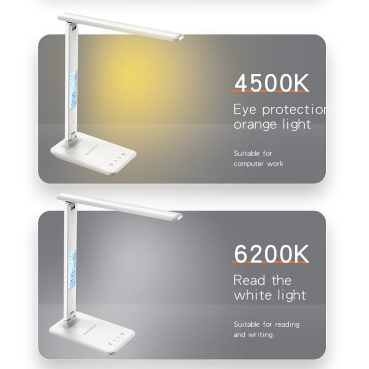 Yesido DS20 Multifunktionale LED-Schreibtischlampe unterstützt kabelloses Laden mit 10 W, EU-Stecker