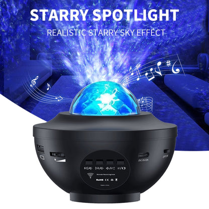 G004 Small Bowl Starry Projection Lamp Laser Light with Bluetooth Speaker, G004