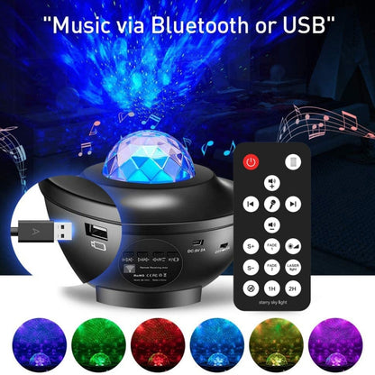 G004 Small Bowl Starry Projection Lamp Laser Light with Bluetooth Speaker, G004