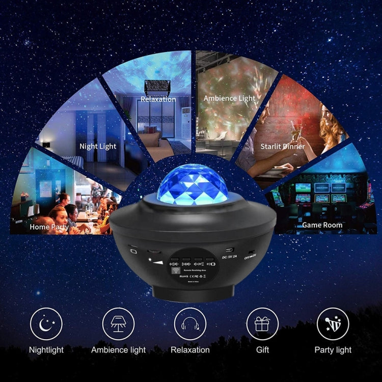 G004 Small Bowl Starry Projection Lamp Laser Light with Bluetooth Speaker, G004