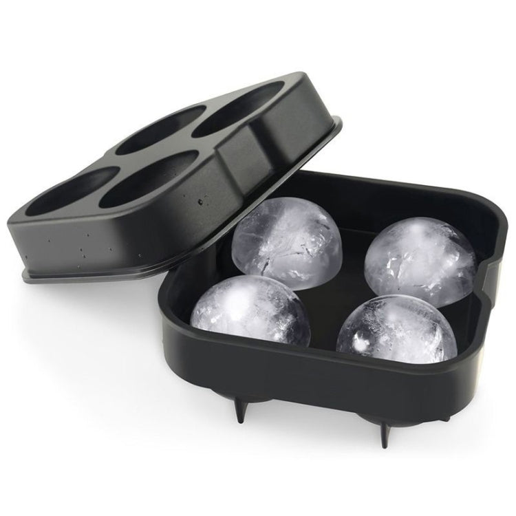 Kugelförmige 4-Gitter-Silikon-Eiswürfelform, Kugelform