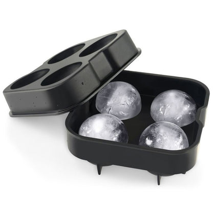 Kugelförmige 4-Gitter-Silikon-Eiswürfelform, Kugelform