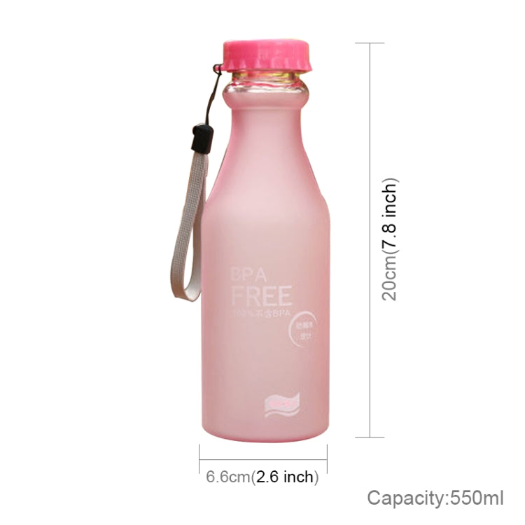 550 ml Frostsichere, auslaufsichere, tragbare Sodaflasche aus Kunststoff, versiegelt, einfache, handliche Getränkeflasche für Studenten (550 ml)
