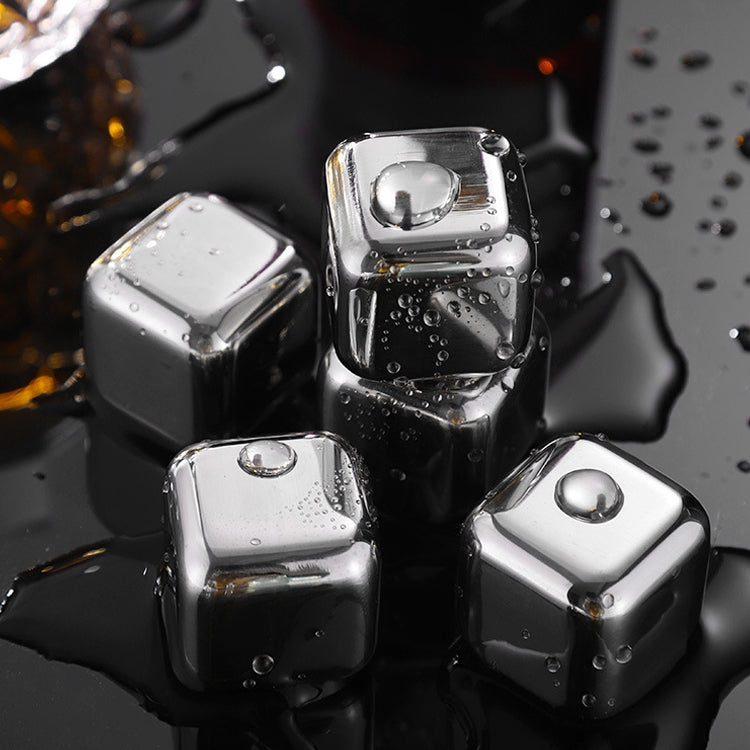 Wiederverwendbare Eiswürfel aus Edelstahl zum Kühlen von Whisky, Wodka, Likören, 1 Stück