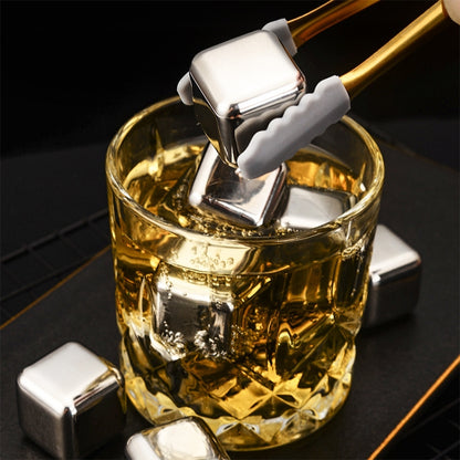 Wiederverwendbare Eiswürfel aus Edelstahl zum Kühlen von Whisky, Wodka, Likören, 1 Stück