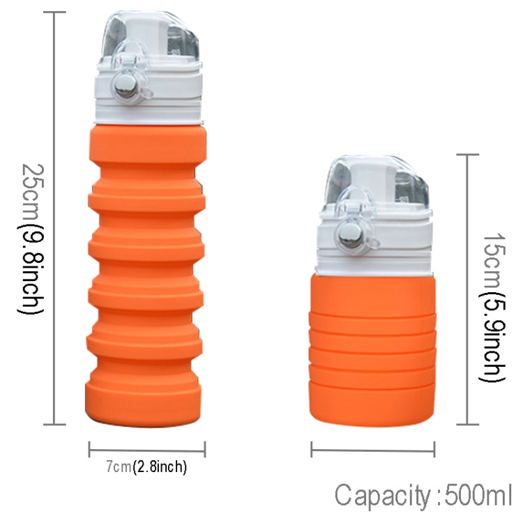 500 ml Outdoor-Reise Silikon faltbare Wasserkocher Teleskop Cup Sport Trinkflasche