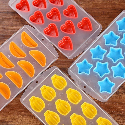 Eiswürfelschale/Eisform aus Silikon in Bananenform, zufällige Farbe, Bananenform