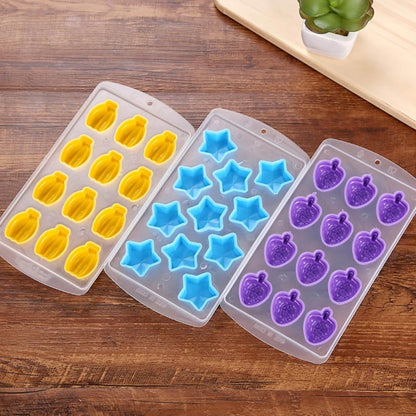 Traubenförmige Silikon-Eiswürfelschale / Eisform, zufällige Farbe, Traubenform