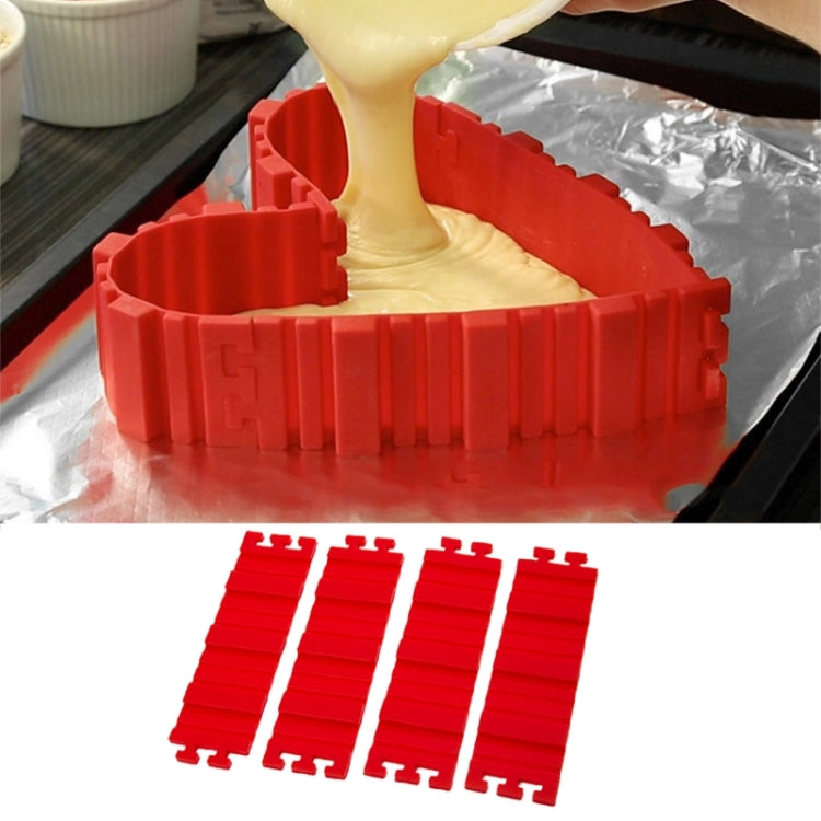 Silikon-Kuchenform, Backwerkzeuge, DIY-Kuchenform in mehreren Formen, Küchenzubehör, 4 Stück DIY-Kuchenform, 4 Stück DIY-Kuchenform