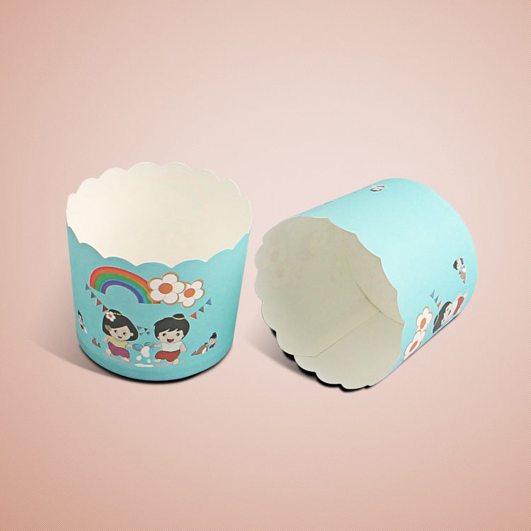 24 Stück/Packung, runde Laminierförmchen für Kuchen, Muffins, Schokoladen-Cupcake-Förmchen, Backförmchen, Größe: 7 x 6 x 5,5 cm, zufällige Farblieferung, 6,8 x 5 x 3,9 cm