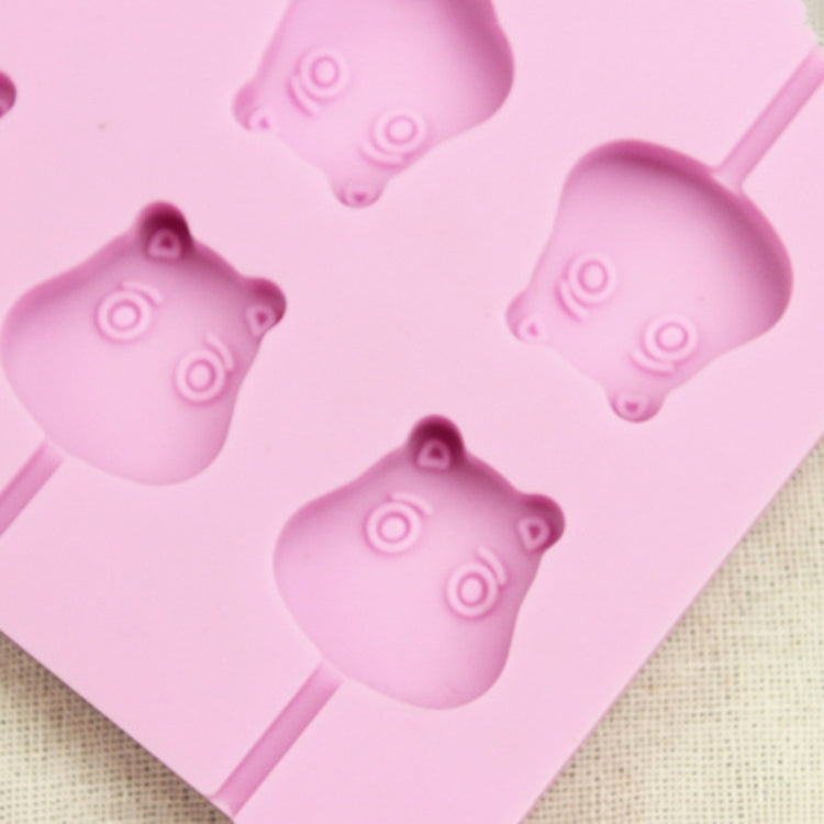 DIY-Silikonformen für Schokoladenkuchen mit 12 Fassungsvermögen (Lutscherform), Kuhform, Lutscherform