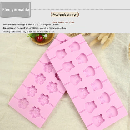 DIY-Silikonformen für Schokoladenkuchen mit 12 Fassungsvermögen (Lutscherform), Kuhform, Lutscherform