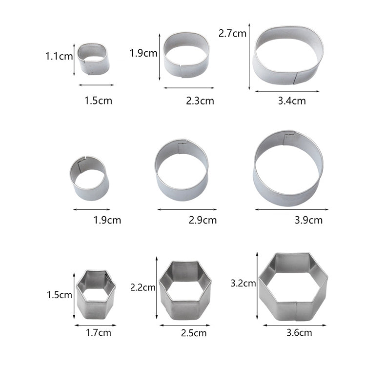 24 Teile/Satz Edelstahl DIY Keks Kekse Formen Geometrie Backen Werkzeuge (Octagon), HC4340A, HC4340B, HC4340C