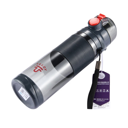 Teloy TNY-9601 650 ml tragbare Space Cup-Flasche mit Schnappverschluss, anwendbare Wassertemperatur: ﹣20 ~ 120 Grad Celsius, TNY-9601 (Dunkelgrau + Rot)