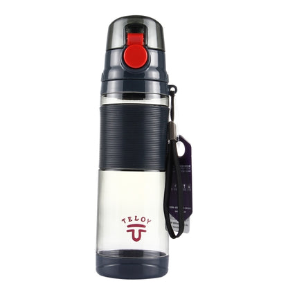 Teloy TNY-9601 650 ml tragbare Space Cup-Flasche mit Schnappverschluss, anwendbare Wassertemperatur: ﹣20 ~ 120 Grad Celsius, TNY-9601 (Dunkelgrau + Rot)