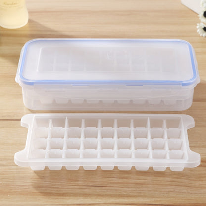 Kleine quadratische Eisformschalen, mehrschichtige Form mit Deckel, Eisaufbewahrungsbox, 2 Schichten, 2 Schichten