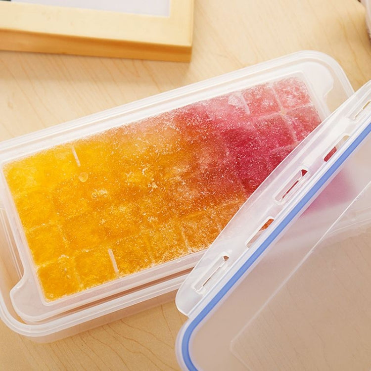 Kleine quadratische Eisformschalen, mehrschichtige Form mit Deckel, Eisaufbewahrungsbox, 2 Schichten, 2 Schichten