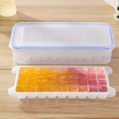 Kleine quadratische Eisformschalen, mehrschichtige Form mit Deckel, Eisaufbewahrungsbox, 2 Schichten, 2 Schichten
