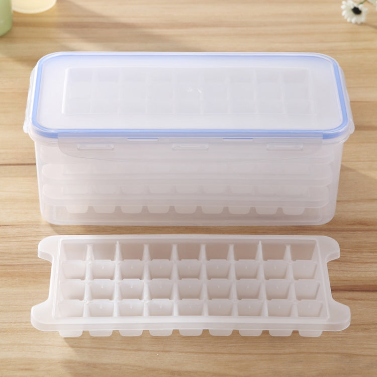 Kleine quadratische Eisformschalen, mehrschichtige Form mit Deckel, Eisaufbewahrungsbox, 4 Schichten, 4 Schichten