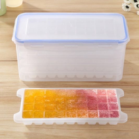 Kleine quadratische Eisformschalen, mehrschichtige Form mit Deckel, Eisaufbewahrungsbox, 5 Schichten, 5 Schichten