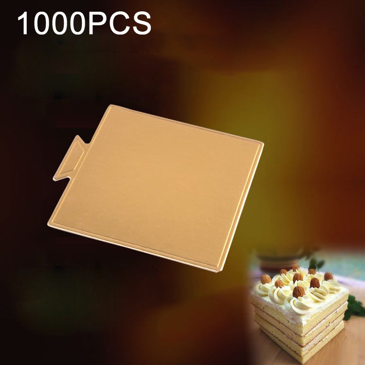100 / Packung Kleine Quadratische Kuchen Pappunterlage Dicke Starre Goldene Kuchenmousse Kuchenmatte, Kleines Quadrat