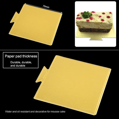 100 / Packung Kleine Quadratische Kuchen Pappunterlage Dicke Starre Goldene Kuchenmousse Kuchenmatte, Kleines Quadrat