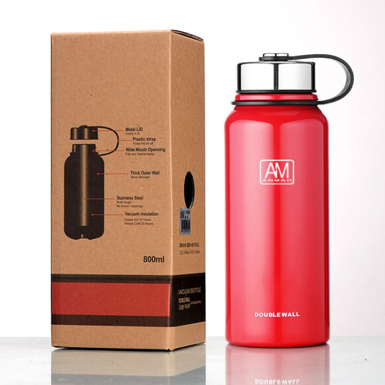 610 ml Outdoor-Vakuum-Edelstahl-Wärmeisolierbecher, tragbare Sportflasche mit großem Fassungsvermögen (Color : 610ml)