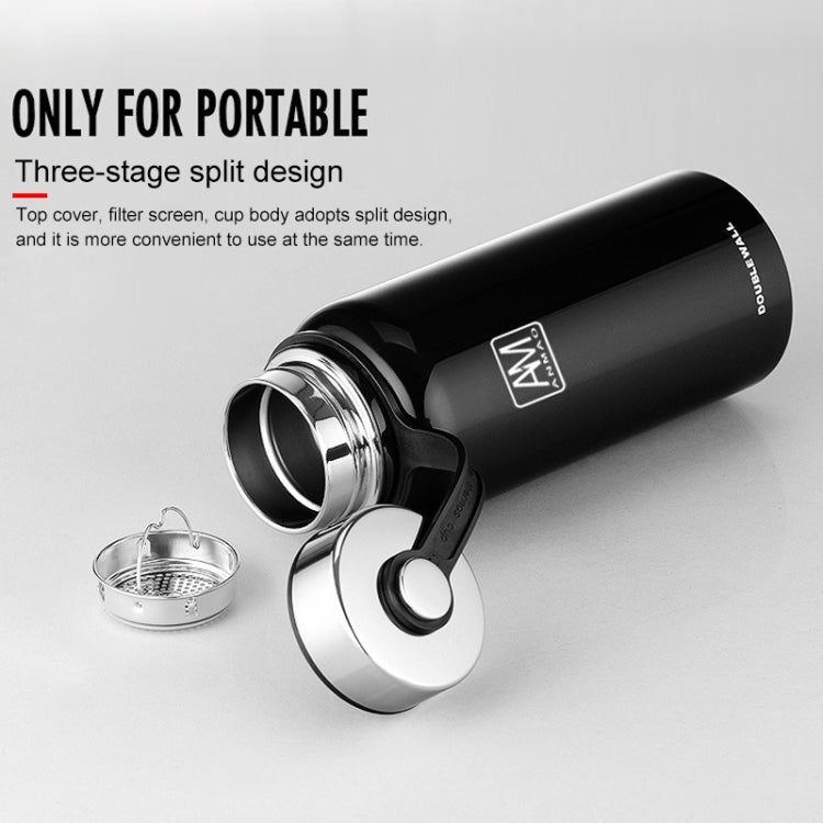 610 ml Outdoor-Vakuum-Edelstahl-Wärmeisolierbecher, tragbare Sportflasche mit großem Fassungsvermögen (Color : 610ml)
