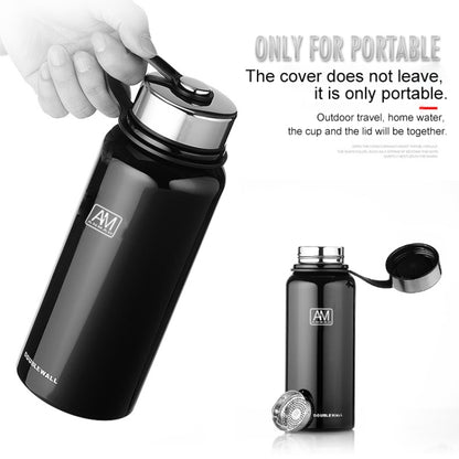 610 ml Outdoor-Vakuum-Edelstahl-Wärmeisolierbecher, tragbare Sportflasche mit großem Fassungsvermögen (Color : 610ml)
