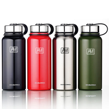 610 ml Outdoor-Vakuum-Edelstahl-Wärmeisolierbecher, tragbare Sportflasche mit großem Fassungsvermögen (Color : 610ml)