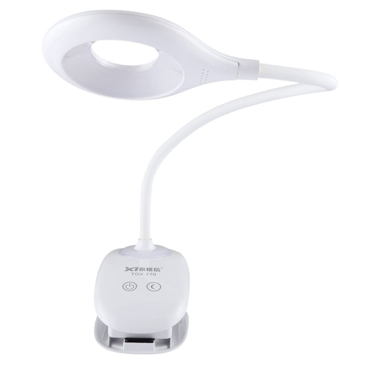 Flexibles Augenschutzlicht mit 28 LEDs, Schwanenhals, Hohlring-Design, Clip und kleiner Nachtlichtfunktion, TGX-770