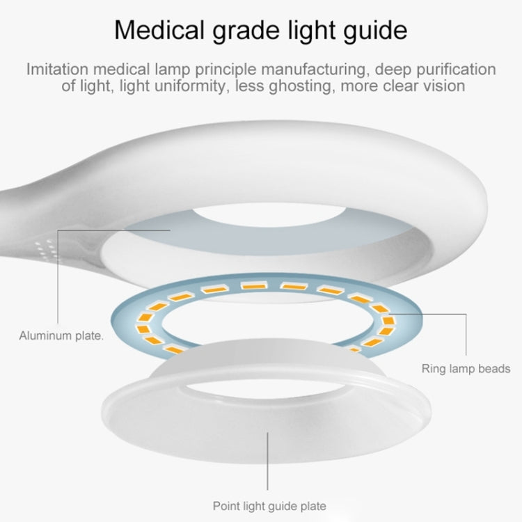 Flexibles Augenschutzlicht mit 28 LEDs, Schwanenhals, Hohlring-Design, Clip und kleiner Nachtlichtfunktion, TGX-770
