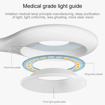 Flexibles Augenschutzlicht mit 28 LEDs, Schwanenhals, Hohlring-Design, Clip und kleiner Nachtlichtfunktion, TGX-770
