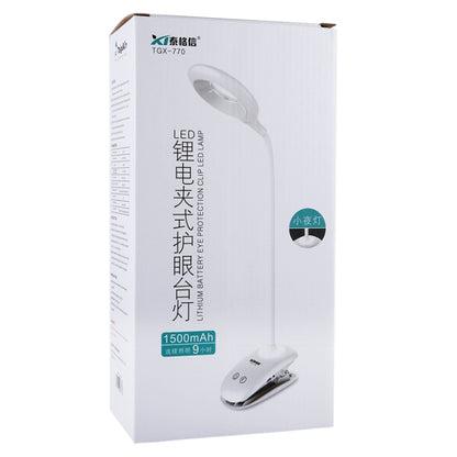 Flexibles Augenschutzlicht mit 28 LEDs, Schwanenhals, Hohlring-Design, Clip und kleiner Nachtlichtfunktion, TGX-770