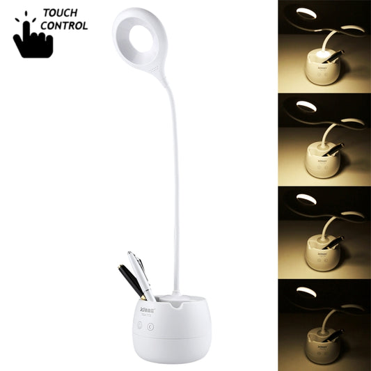 28 LEDs Flexible Goose Neck Hollow Ring Design Eye Protection Light with Pen Holder / Small Night Light Function, TGX-772